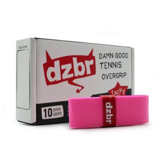 dzbr Tennis-Overgrip in der Farbe neon-pink vor Verpackung